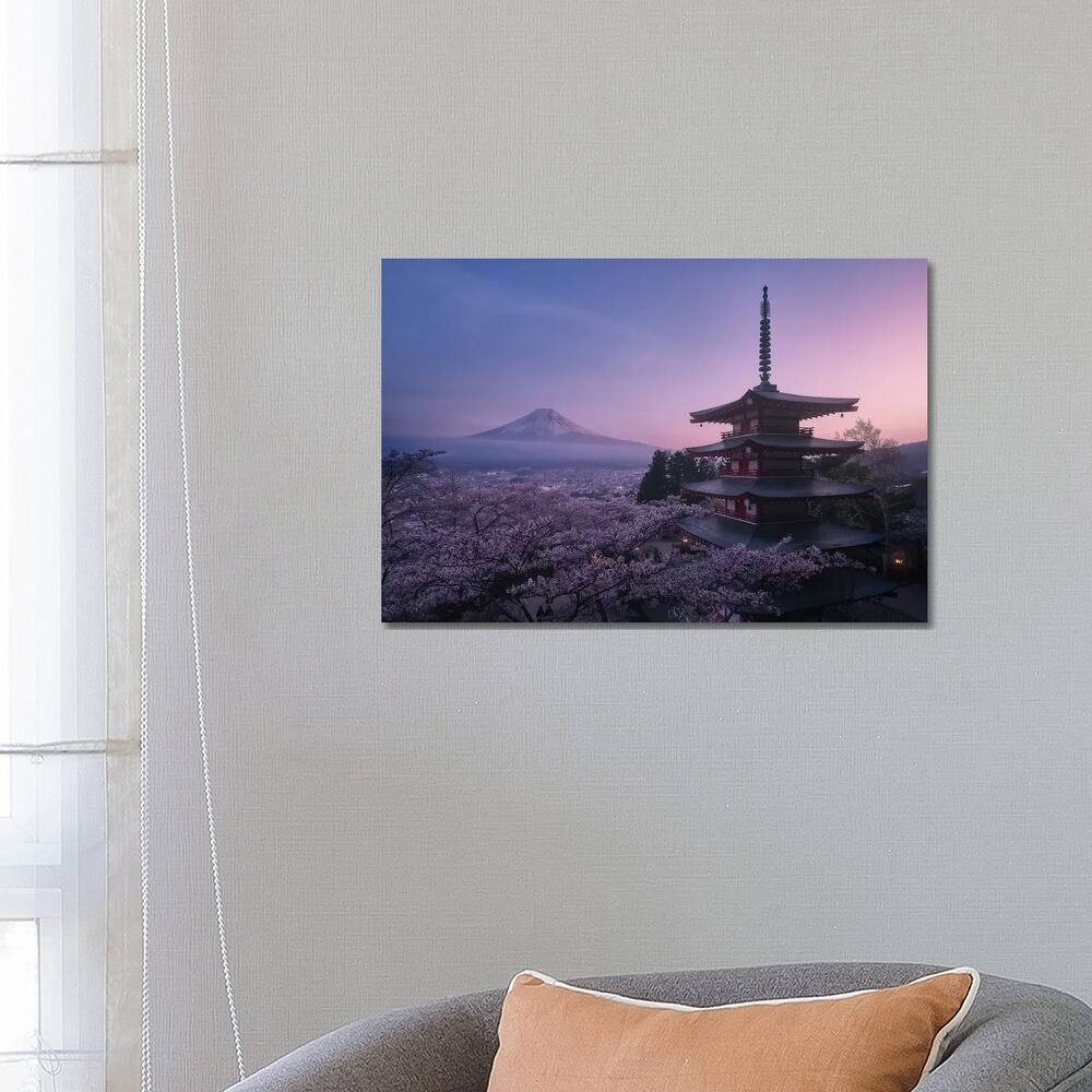 iCanvas "Mt Fuji Sakura" by Javier de la Torre Canvas Print