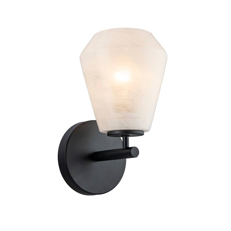 Artcraft Brooke 1-Light Wall Sconce - Wispy White Glassware Shade