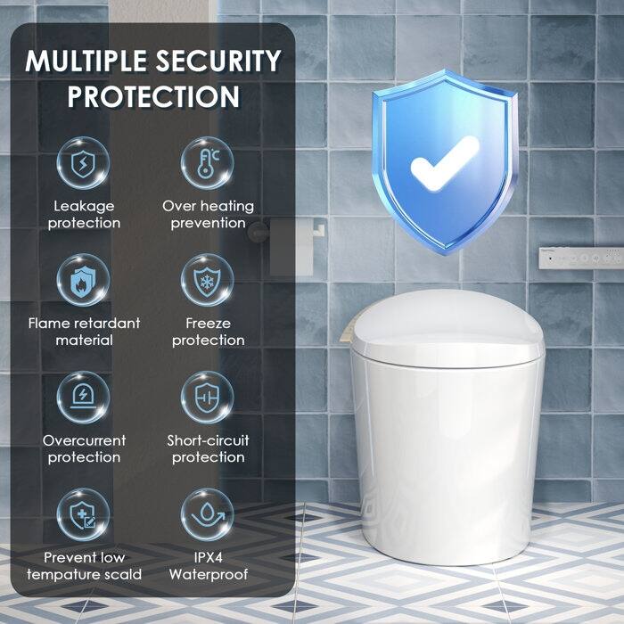 DV-1S0160 Smart Toilet with Advance Bidet, Foot Kick/Off-seat/Blackout/Remote Flush