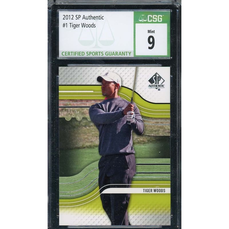 Tiger Woods 2012 SP Authentic Golf Card #1 Graded CSG 9 - 8'6" x 11'6"