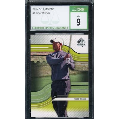 Tiger Woods 2012 SP Authentic Golf Card #1 Graded CSG 9 - 8'6" x 11'6"
