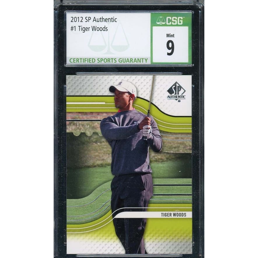 Tiger Woods 2012 SP Authentic Golf Card #1 Graded CSG 9 - 8'6" x 11'6"