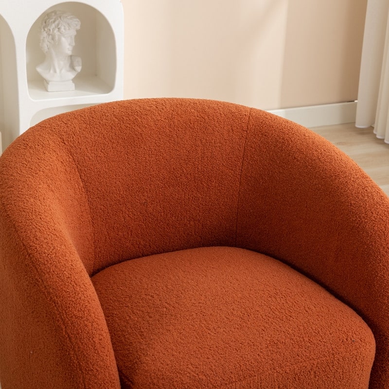 SEYNAR Modern Glam Upholstered 360 Degree Swivel Accent Armchair