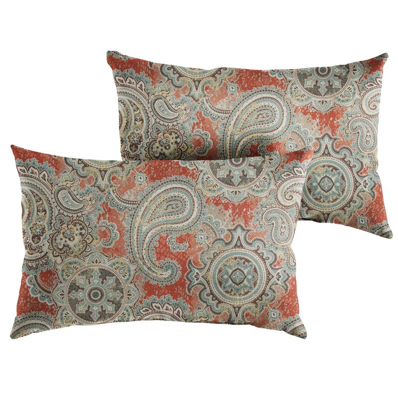 Sorra Home Outdoor Knife Edge Pillow Set of 2