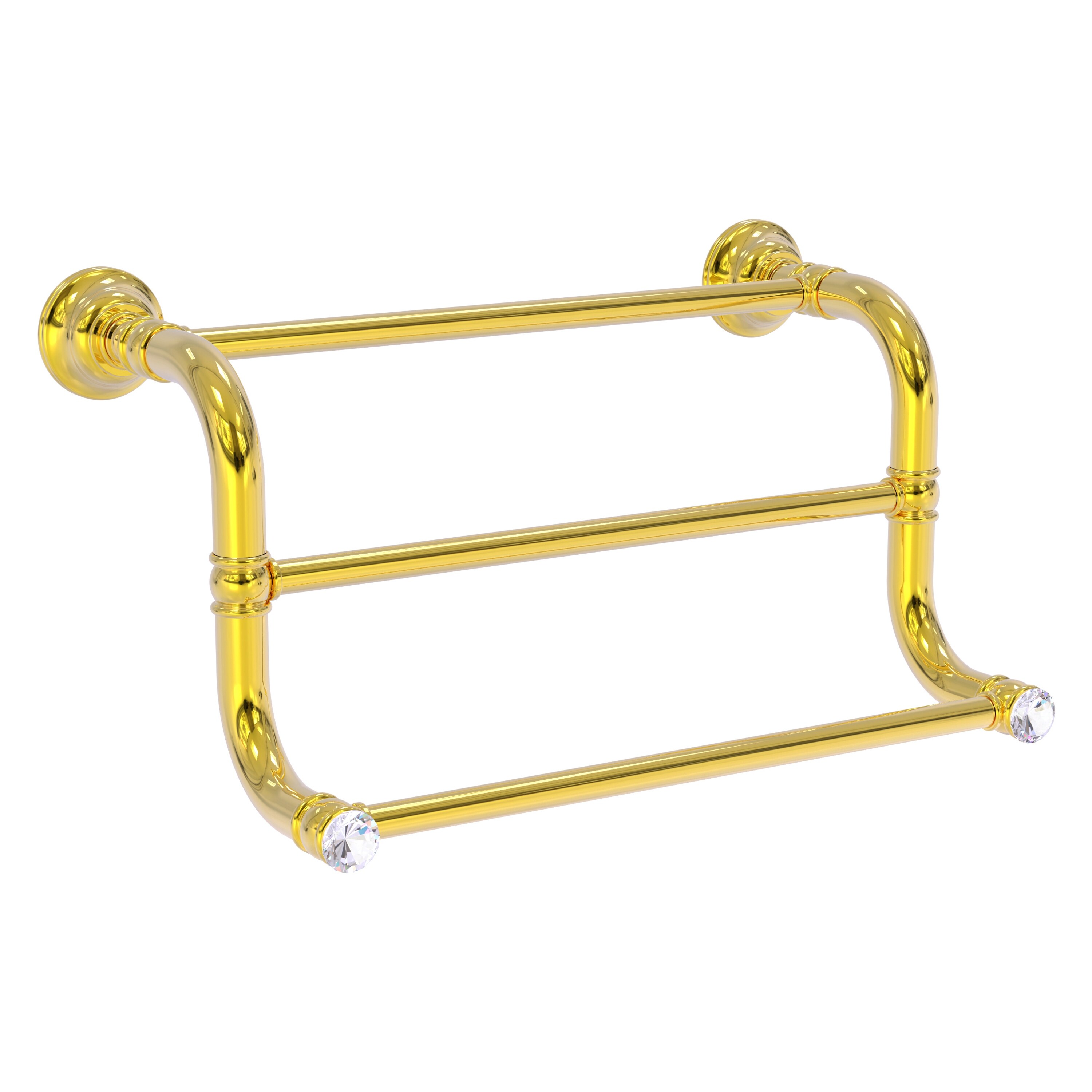 Allied Brass Carolina Crystal 3 Bar Hand Towel Rack