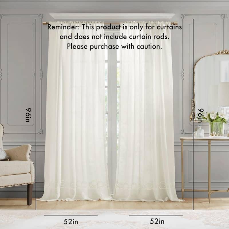 Embroidery Curtain Panel