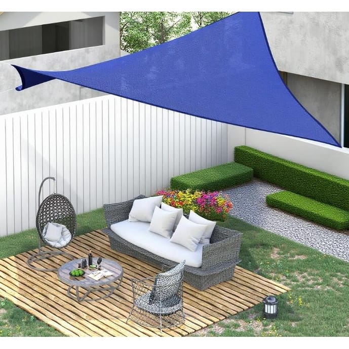 UV-Blocking Outdoor Sun Shade Sail Canopy for Patio and Backyard (16'x20') - Blue