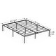 preview thumbnail 15 of 18, Metal Platform Bed Frame with Sturdy Steel Bed Slats Mattress Foundation No Box Spring Needed Large Storage Space