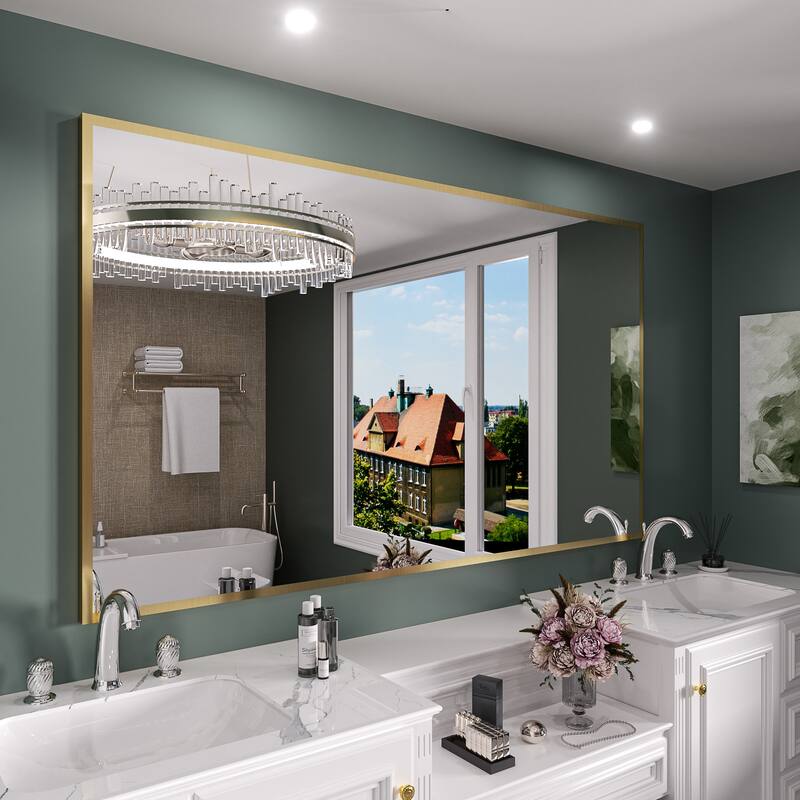QuivaraView Wall Mounted Aluminum Frame Bathroom Vanity Mirror
