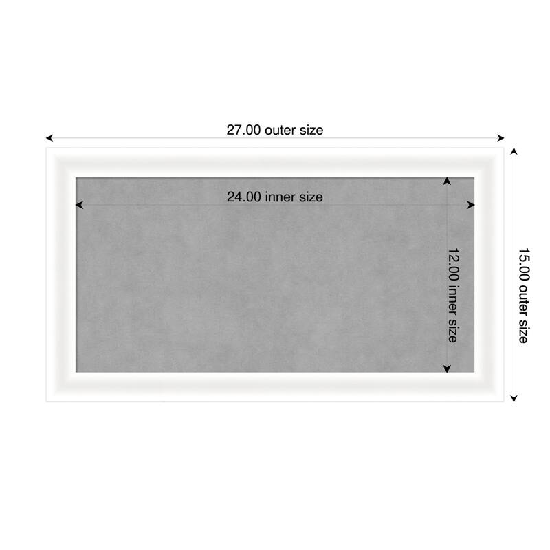 Amanti Art Oliver Black Narrow Framed - 27 x 15 in - Oliver White Narrow