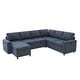 preview thumbnail 14 of 29, U-Shaped Convertible Sectional Sofa Bed with Storage Chaise by Harper&Bright Designs