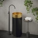 preview thumbnail 3 of 13, Karran Cinox Stainless Steel Round Pedestal Sink