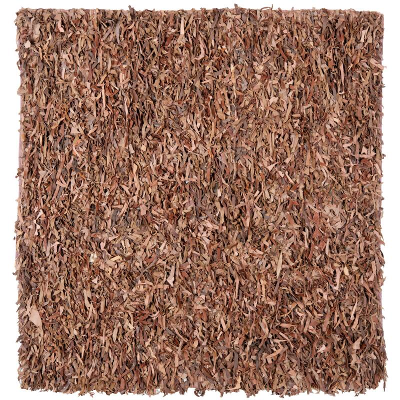 SAFAVIEH Handmade Leather Shag Carlijn Modern Decorative Rug