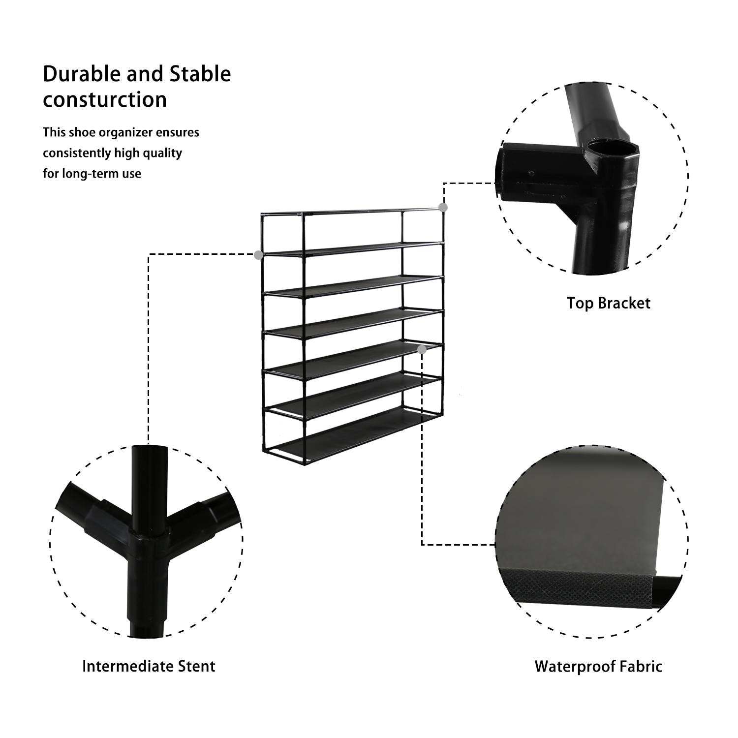 Modern Waterproof Shoe Rack Organizer Tower Space-Saving for Small Areas-image