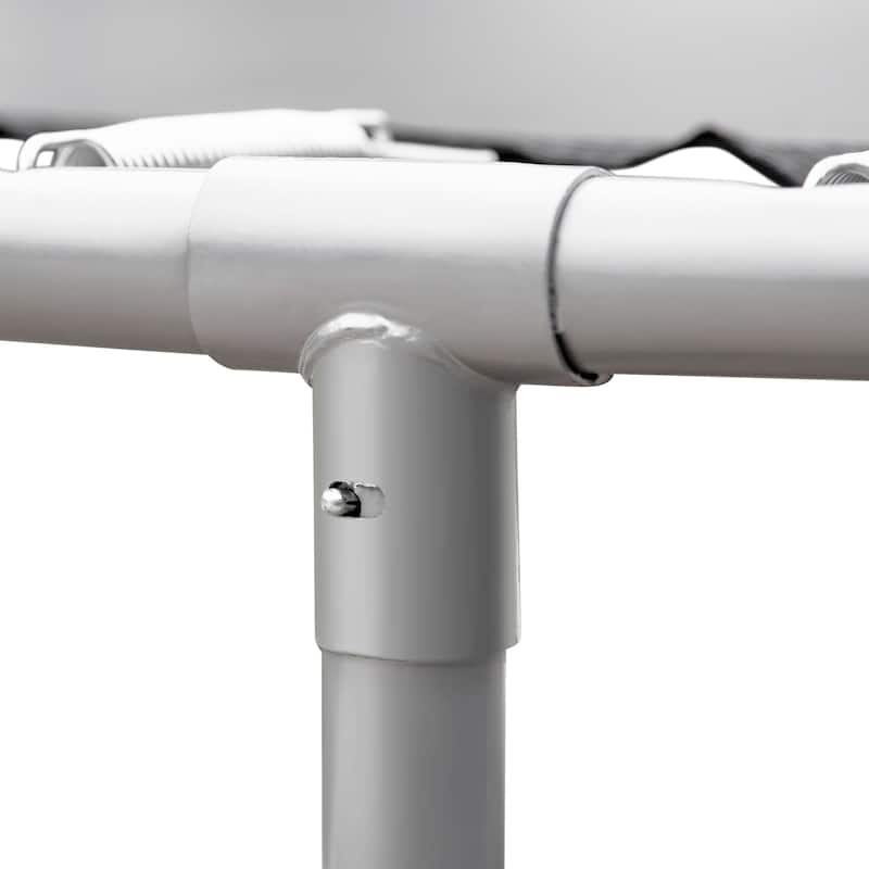 14FT Trampoline with Basketball Hoop Inflator and Ladder(Outer Safety Enclosure) Orange