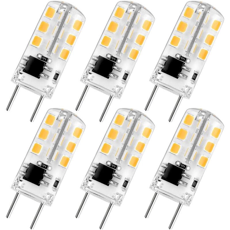Luxrite G8 LED Bulb 20W Equivalent, 120V, 2700K Warm White, 140 Lumens, 2W, Silicone Shatterproof (6-Pack) - 2700K (Warm White) - 2700K (Warm White)