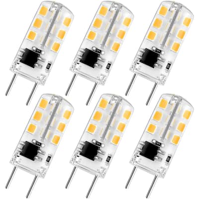 Luxrite G8 LED Bulb 20W Equivalent, 120V, 2700K Warm White, 140 Lumens, 2W, Silicone Shatterproof (6-Pack) - 2700K (Warm White)