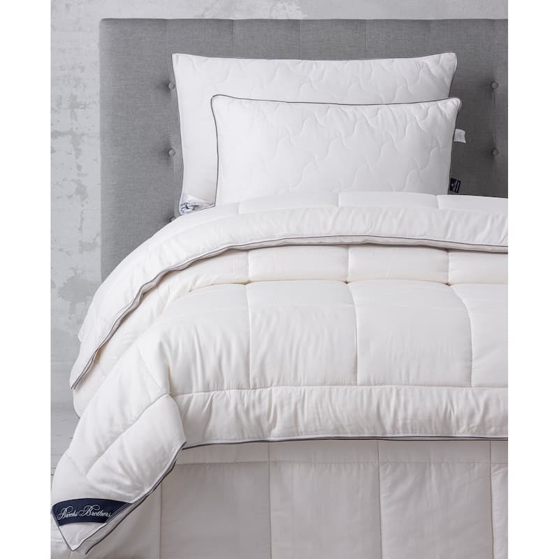 Brooks Brothers Bamboo Pillow - White
