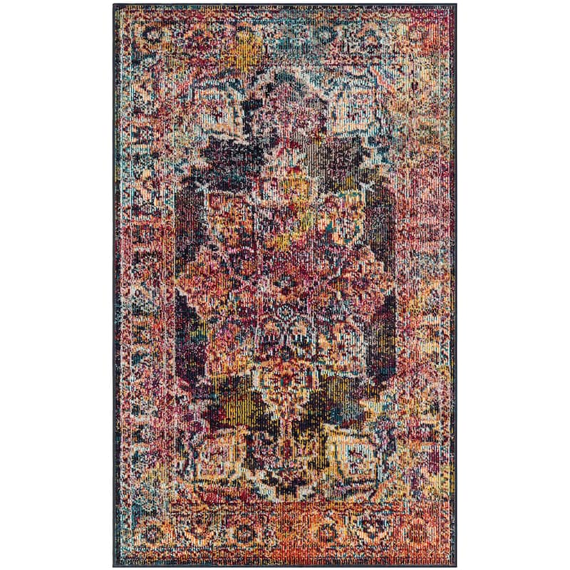 SAFAVIEH Crystal Bertilia Vintage Boho Medallion Rug