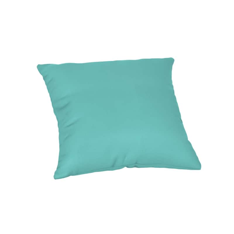 Sunbrella Solid Fabric 1-Piece Indoor/Outdoor Square Throw Pillow, 18"W x 18"L