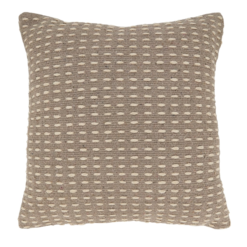 Modern Minimalism Dashed Woven Throw Pillow