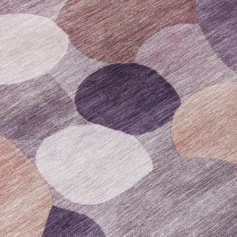 Machine Washable Indoor/ Outdoor Modern Circy Chantille Rug