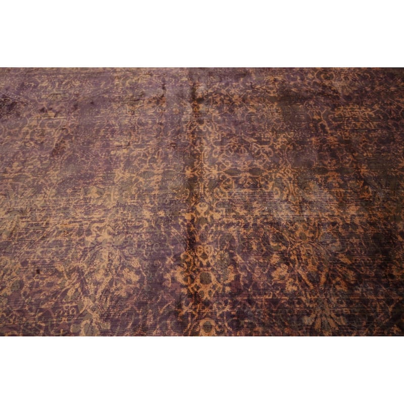 Contemporary Art & Craft Indian Area Rug Handmade Wool Carpet - 9'9"x 13'0"