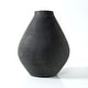preview thumbnail 3 of 2, Approx.16" Earthy Gray Pottery Vase Cone-Shaped