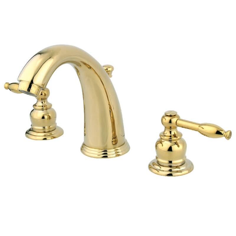 Kingston Brass Vintage Widespread Bathroom Faucet with Pop-Up Drain - Polished Brass