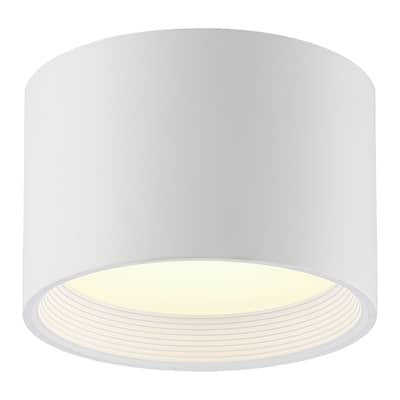 Reel - Flush Mount - Large - White Finish - White Acrylic