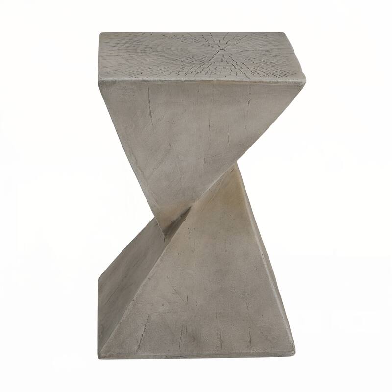 outdoor GEOMETRIC MGO SIDE TABLE,LIGHT GRAY COLOR