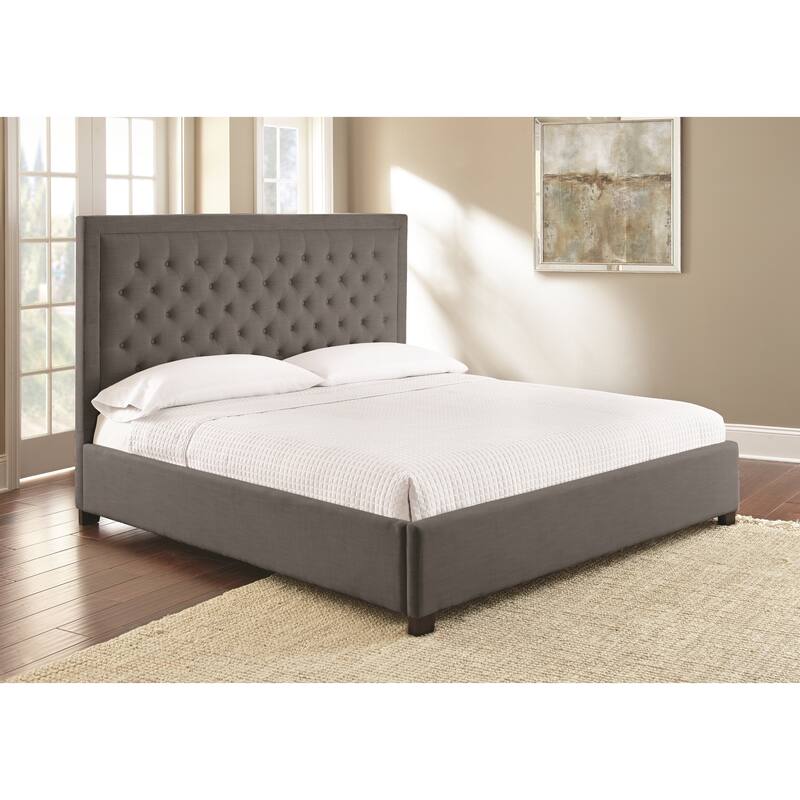 Steve Silver Isabel Button Tufted Upholstered Platform Bed