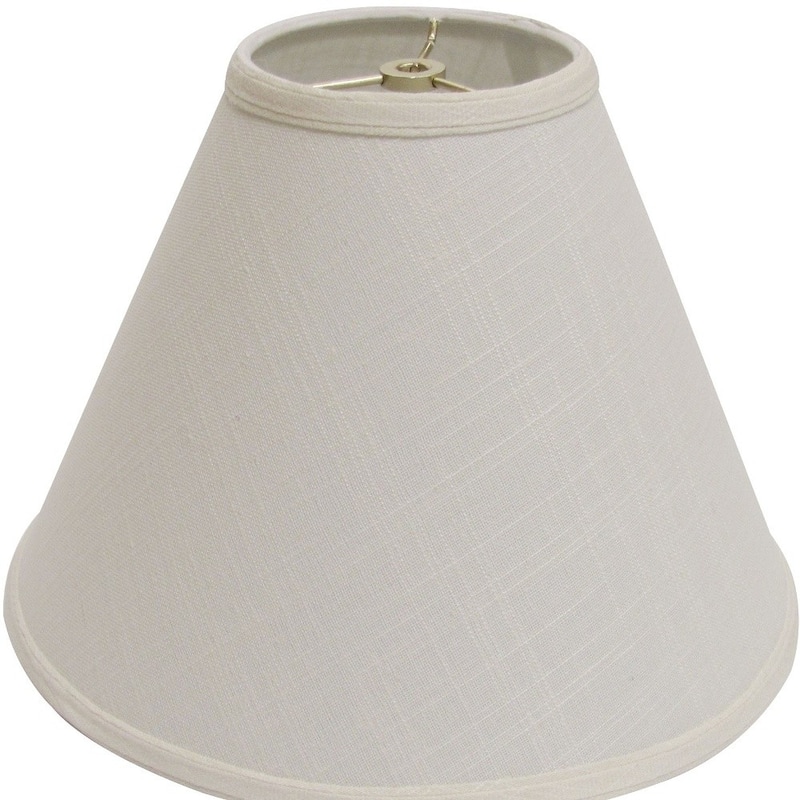 13" Off White Deep Cone Linen Lampshade - 13''x13''x10''