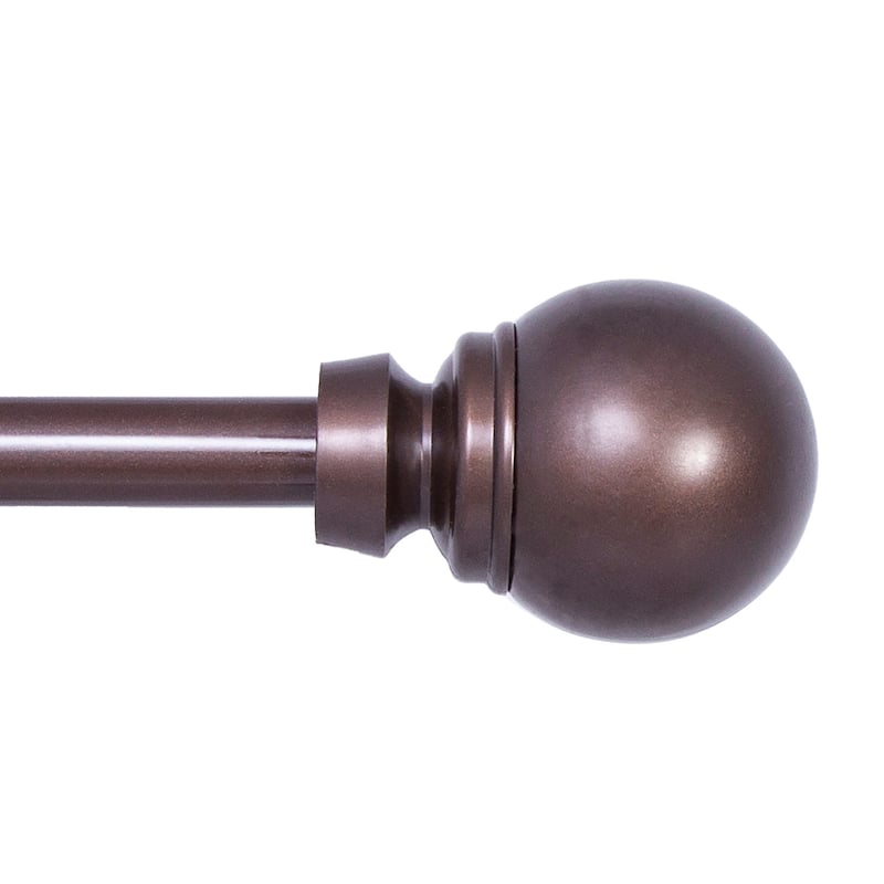 Kenney® Mae 5/8" Standard Decorative Window Curtain Rod, 28-48", Black - 28-48" - Chocolate