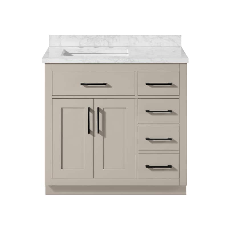 Athea Bathroom Vanity with White Engineered Marble Top