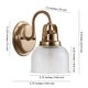 preview thumbnail 56 of 113, Shirley Metal/Glass LED Vanity Light, by JONATHAN Y