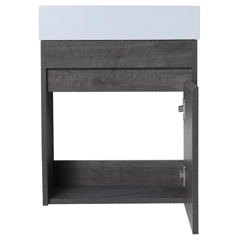 Bathroom Vanity With Sink In 16/18/23 Inch, Floating/Freestanding Bathroom Vanity With Soft Close Door