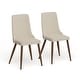 preview thumbnail 8 of 17, Carson Carrington Kaskinen Mid-century Armless Dining Chair (Set of 2) Beige/Brown