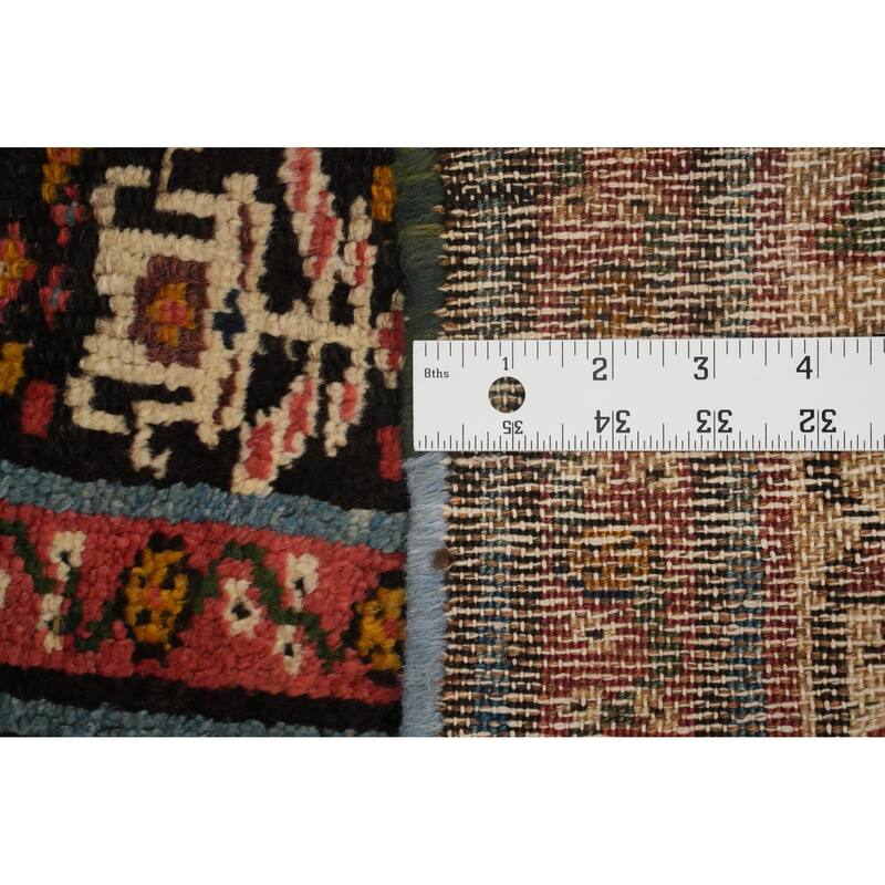 Hand Knotted Oriental 100% Wool Carpet Traditional Floral Brown Bakhtiari Runner Rug - 15' 11'' X 3' 0''