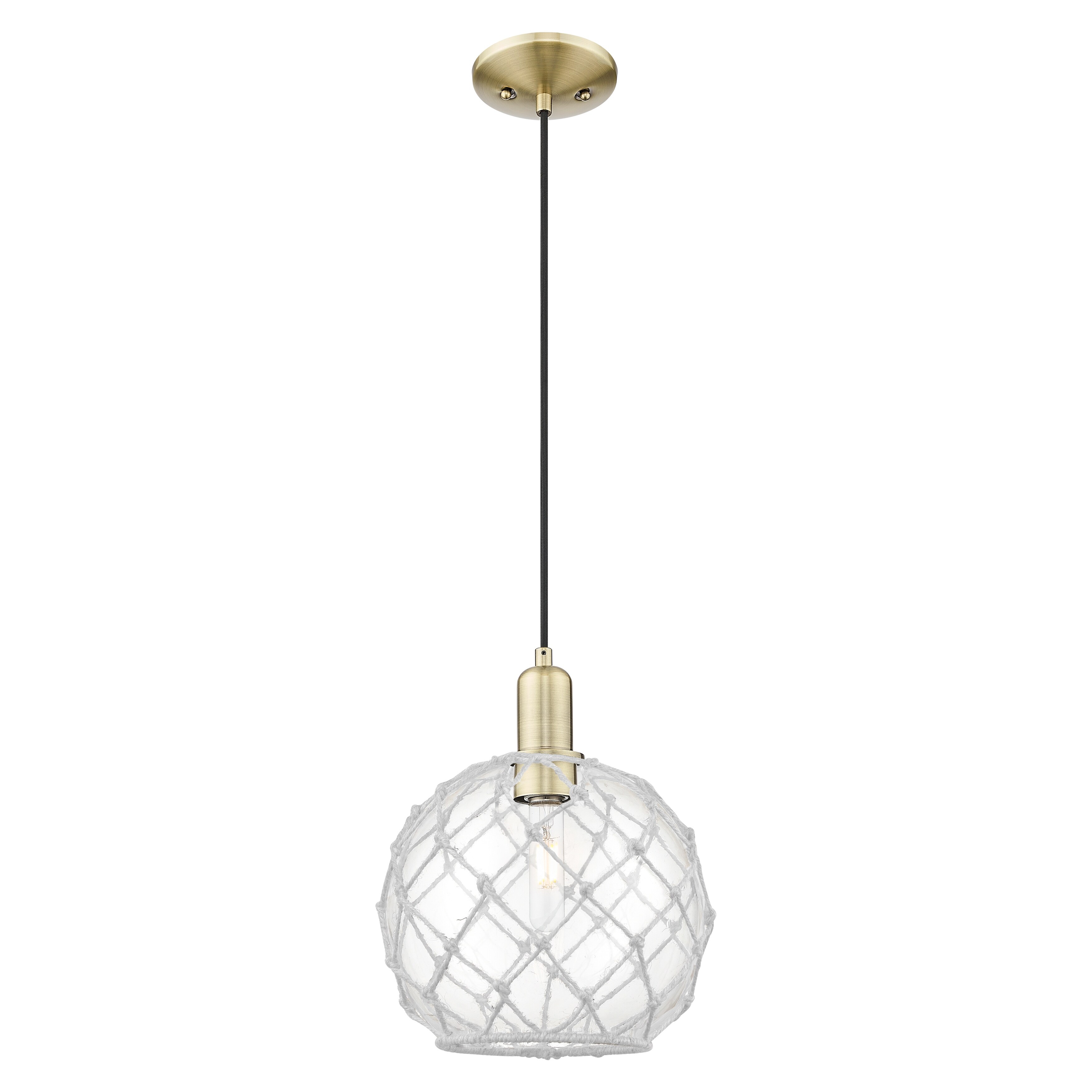 Innovations Lighting Endless Possibilities Arcadia - Farmhouse Rope - 1 Light 10" Cord Hung Mini Pendant