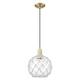 Option Antique Brass / Clear Glass with White Rope