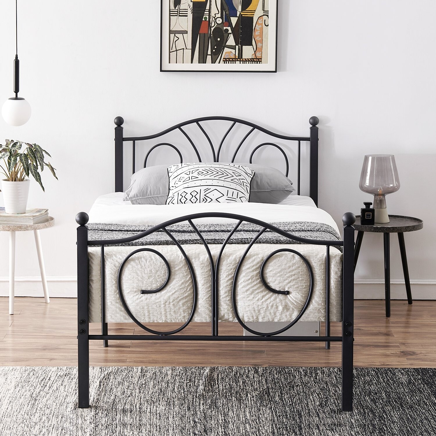 iron double cot designs