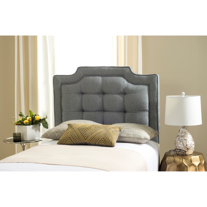 SAFAVIEH Shanika Taupe Upholstered Tufted Headboard (King)