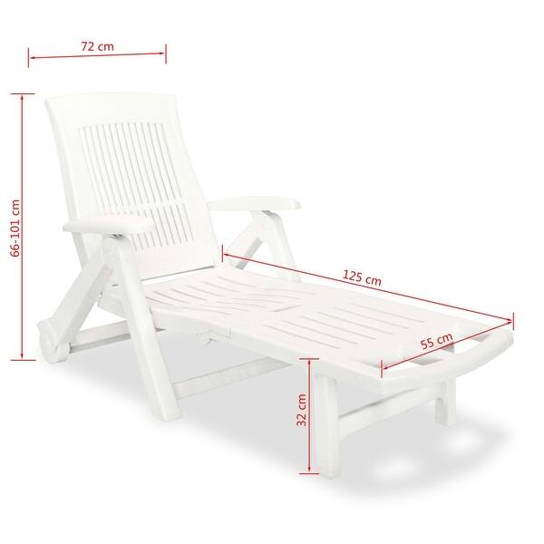 Vidaxl Sun Lounger With Footrest Plastic 3 Colors 28 3 X 76 8 X 39 8 Overstock 28948299