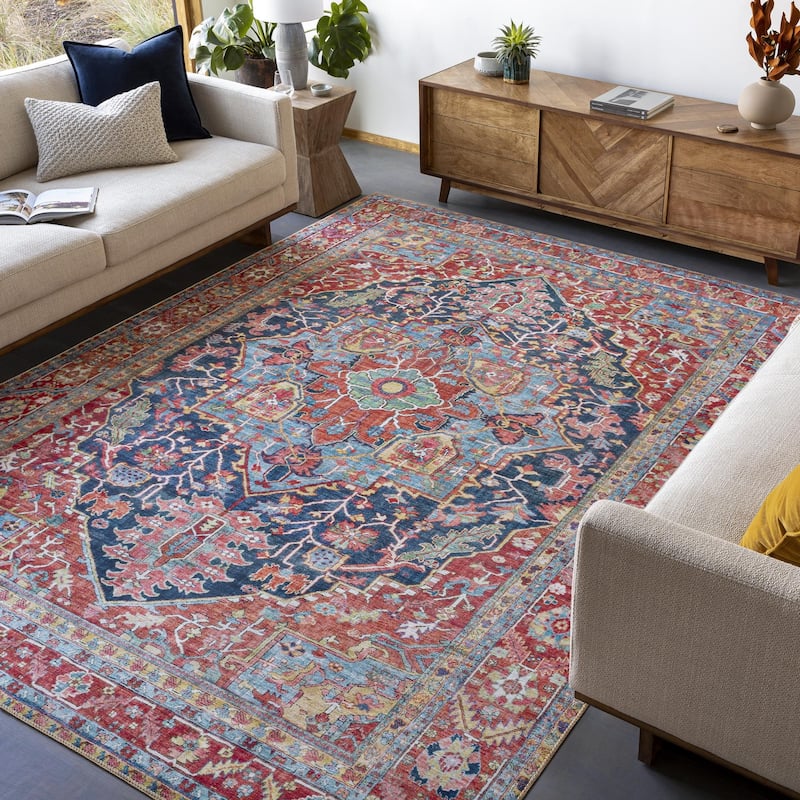 Livabliss Iris Traditional Medallion Printed Area Rug