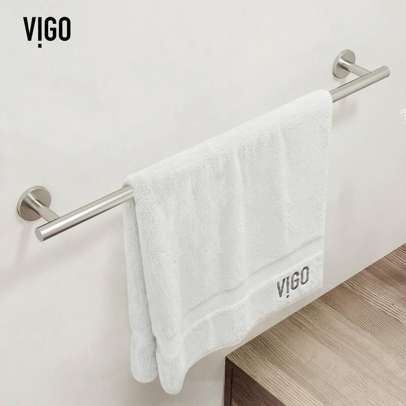 VIGO Elan 3-Piece Bathroom Hardware Accessory Set with 24 in. Towel Bar, Toilet Paper Holder, Hand Towel Holder