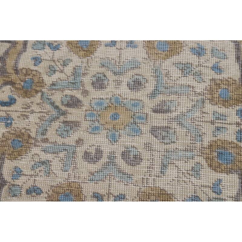 Gray Tabriz Persian Area Rug Handmade Traditional Wool Carpet - 6'9"x 9'5"
