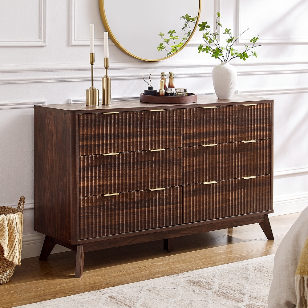 all modern dresser Amish Kiel Mid-Century Solid Wood Triple this horizontal dresser arrives fully assembled for immediate enjoyment Modern 6-Drawer Dresser