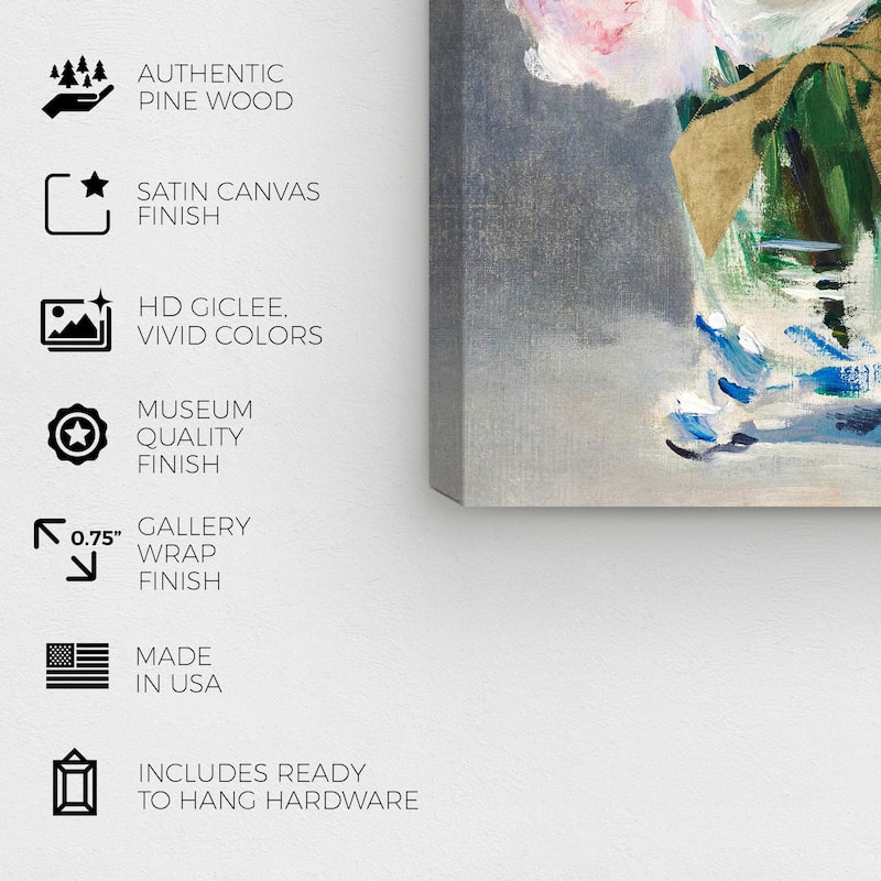 Wynwood Studio Canvas Floral and Botanical Flower Bouquet Classic White and Modern & Contemporary Wall Art Canvas Print