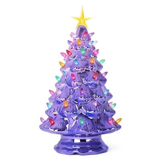 Milltown Merchants Pearl Violet Ceramic Christmas Tree - Large - Bed ...